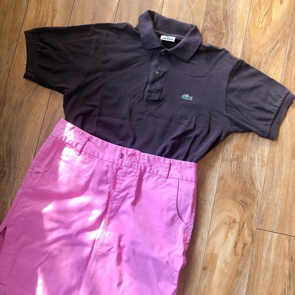 🐊Authentic LACOSTE Polo Brown Short Sleeves Shirt - Picture 6 of 16